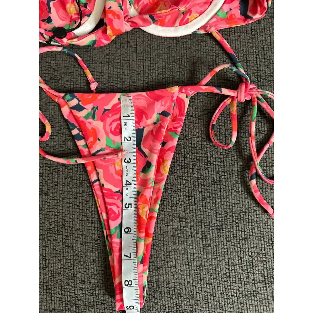 Skatie Katie Top Elsa Bottom Set in Winnetka Floral Print Womans XS/S NWT